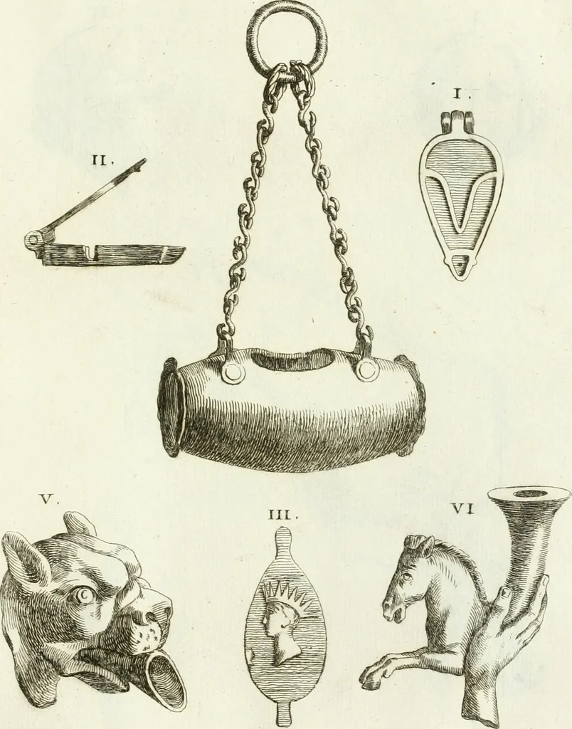 An illustration from Recueil d'antiquités egyptiennes, etrusques, grecques et romaines, 1756, leaf 624