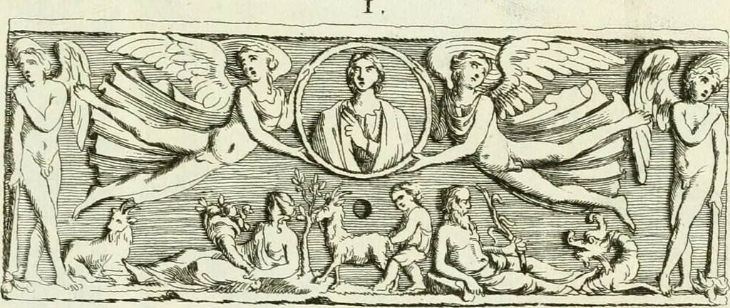 An illustration from Recueil d'antiquités egyptiennes, etrusques, grecques et romaines, 1756, leaf 680