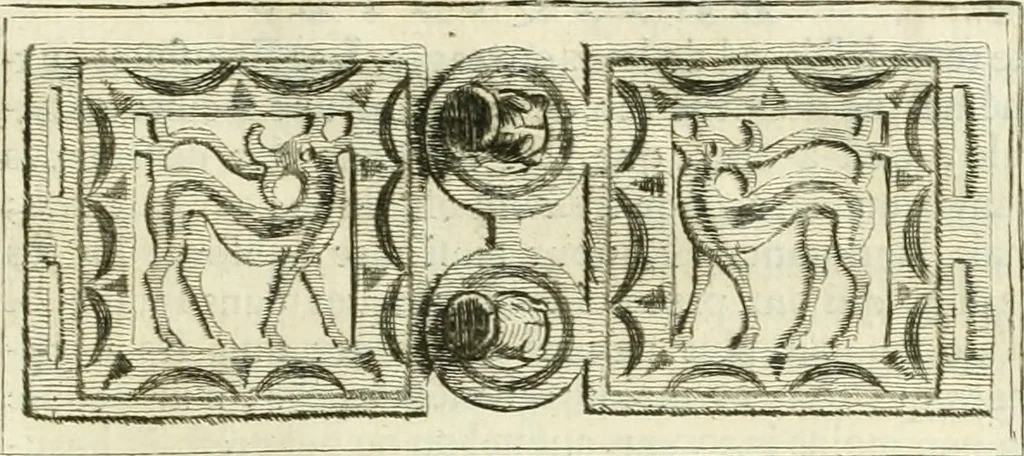 An illustration from Recueil d'antiquités egyptiennes, etrusques, grecques et romaines, 1756, leaf 98