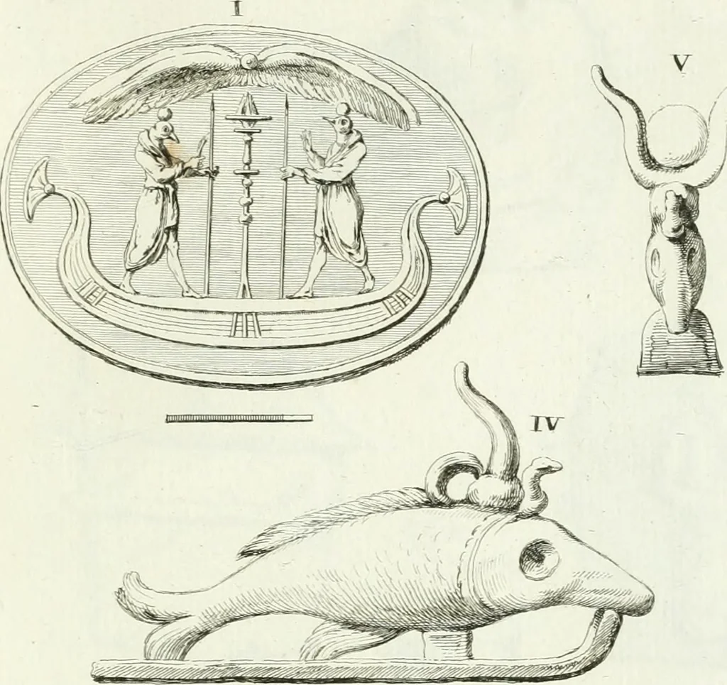 An illustration from Recueil d'antiquités egyptiennes, etrusques, grecques et romaines, 1756, leaf 402