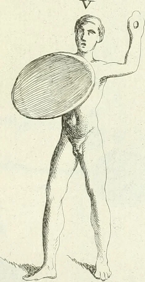 An illustration from Recueil d'antiquités egyptiennes, etrusques, grecques et romaines, 1756, leaf 448