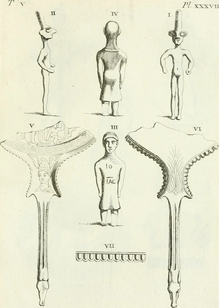 An illustration from Recueil d'antiquités egyptiennes, etrusques, grecques et romaines, 1756, leaf 452