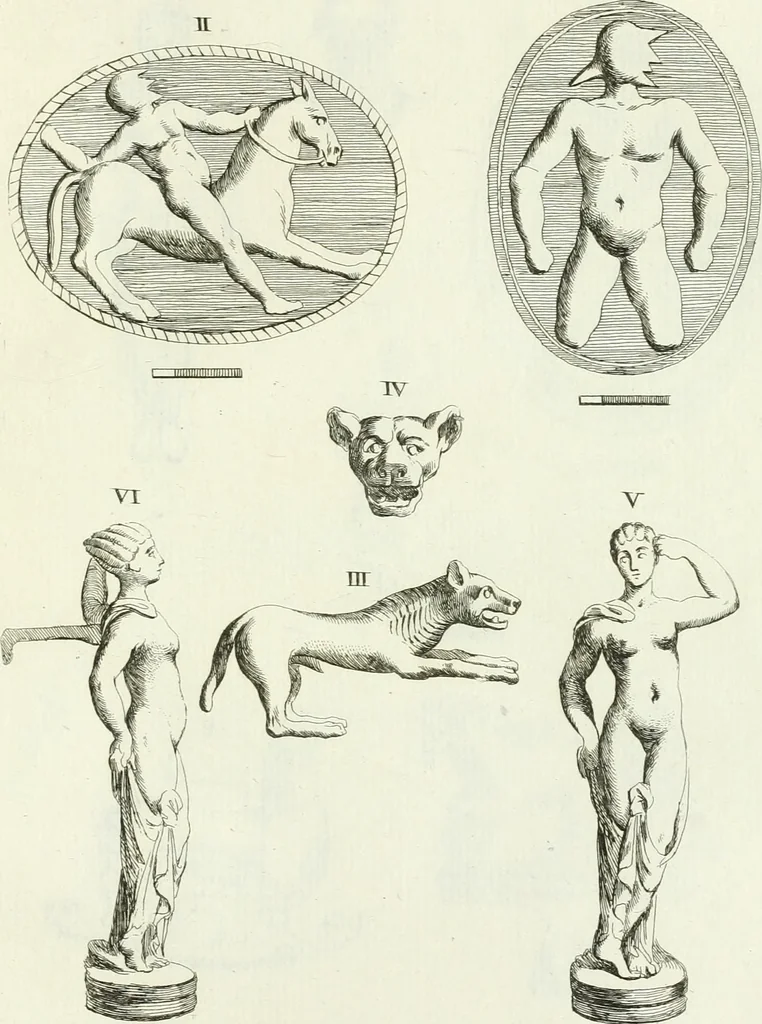 An illustration from Recueil d'antiquités egyptiennes, etrusques, grecques et romaines, 1756, leaf 456