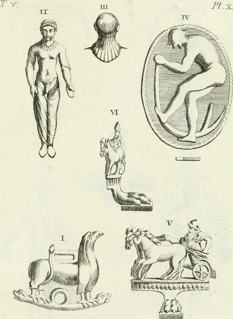 An illustration from Recueil d'antiquités egyptiennes, etrusques, grecques et romaines, 1756, leaf 458