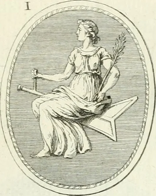 An illustration from Recueil d'antiquités egyptiennes, etrusques, grecques et romaines, 1756, leaf 474