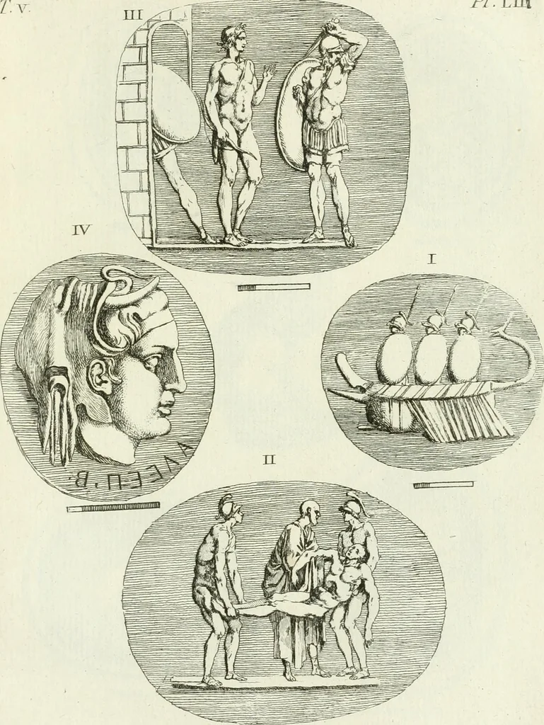 An illustration from Recueil d'antiquités egyptiennes, etrusques, grecques et romaines, 1756, leaf 484