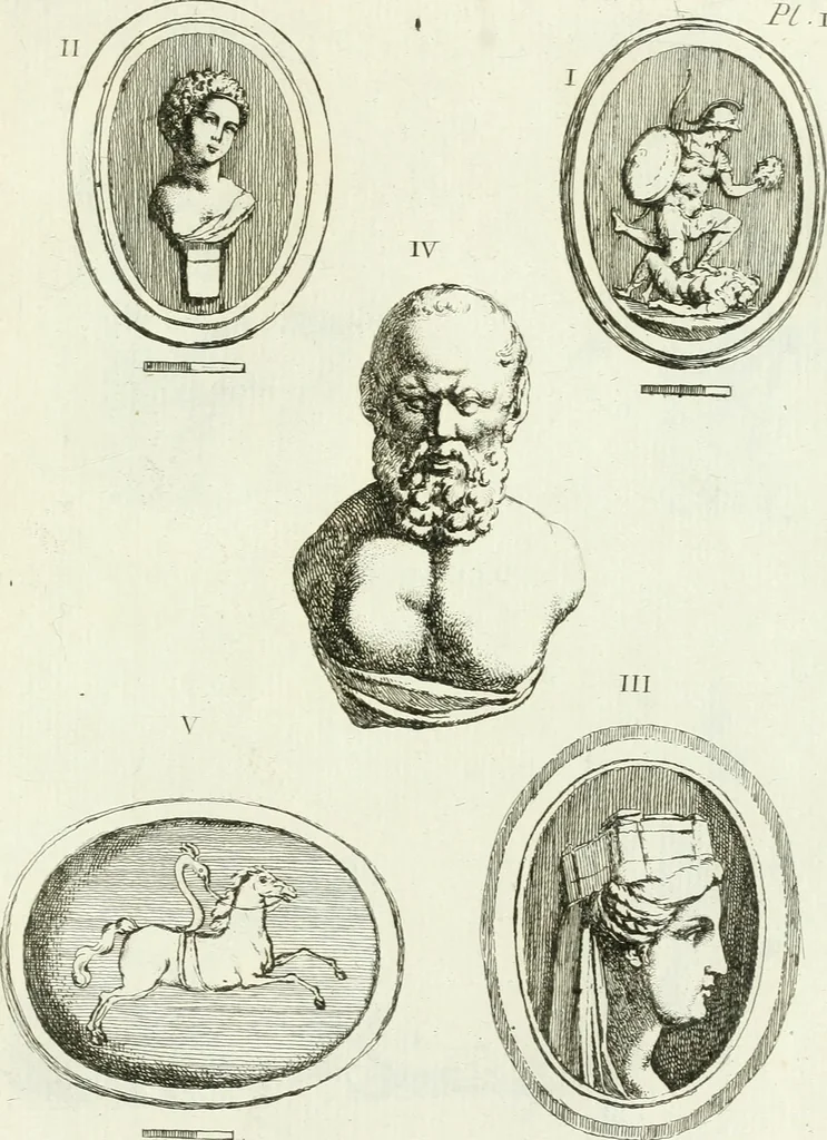 An illustration from Recueil d'antiquités egyptiennes, etrusques, grecques et romaines, 1756, leaf 486