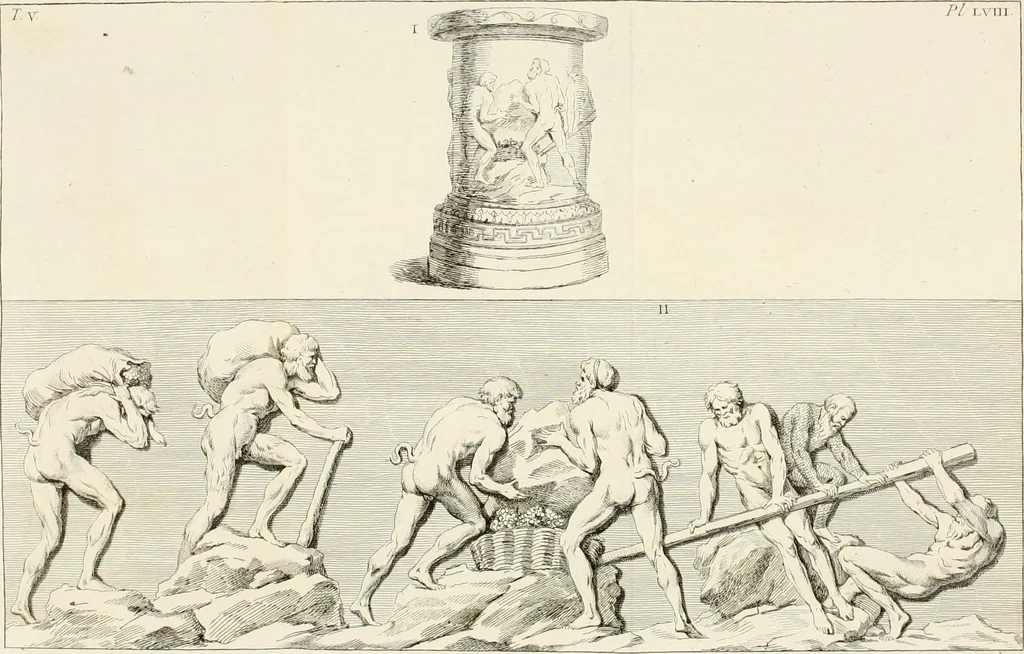 An illustration from Recueil d'antiquités egyptiennes, etrusques, grecques et romaines, 1756, leaf 495
