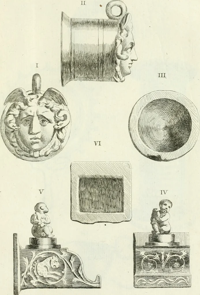 An illustration from Recueil d'antiquités egyptiennes, etrusques, grecques et romaines, 1756, leaf 500