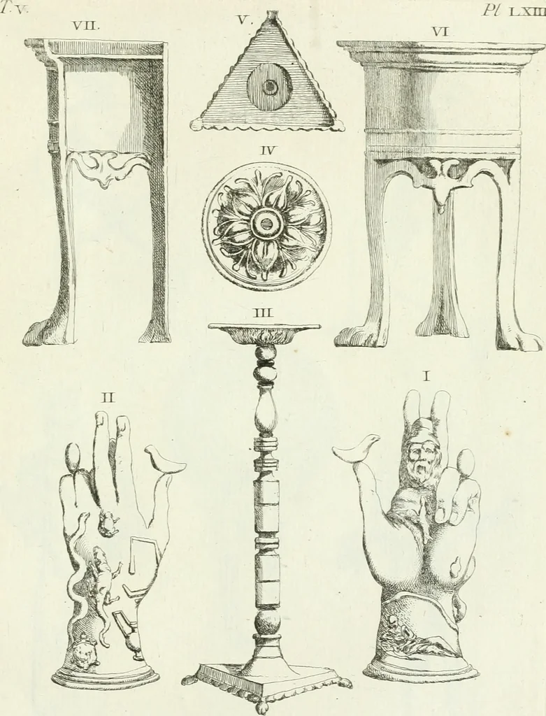An illustration from Recueil d'antiquités egyptiennes, etrusques, grecques et romaines, 1756, leaf 504