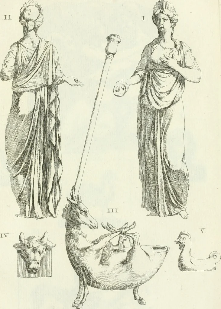 An illustration from Recueil d'antiquités egyptiennes, etrusques, grecques et romaines, 1756, leaf 518