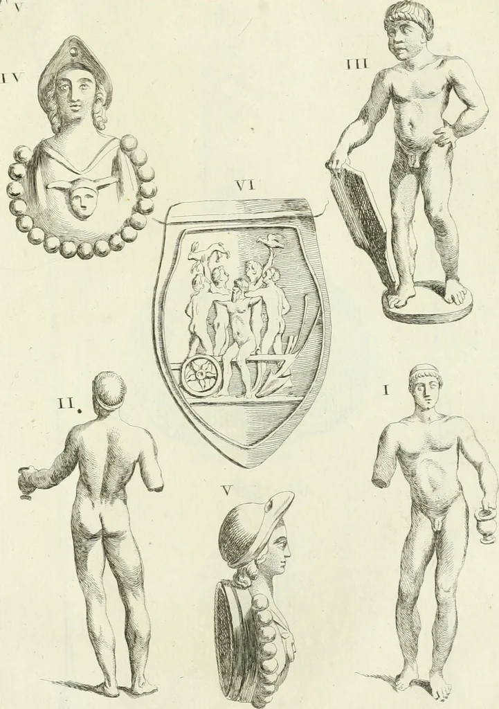 An illustration from Recueil d'antiquités egyptiennes, etrusques, grecques et romaines, 1756, leaf 542