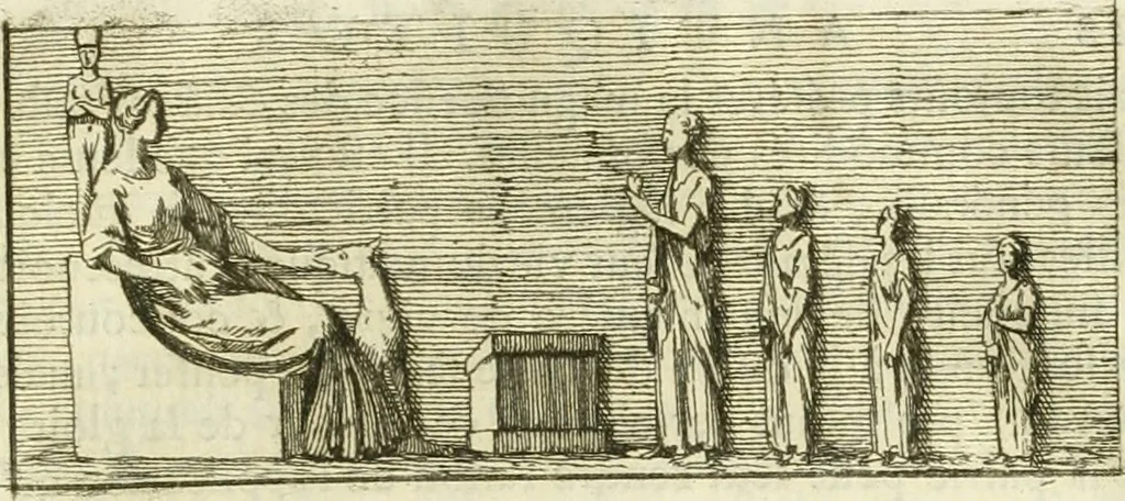 An illustration from Recueil d'antiquités egyptiennes, etrusques, grecques et romaines, 1756, leaf 142