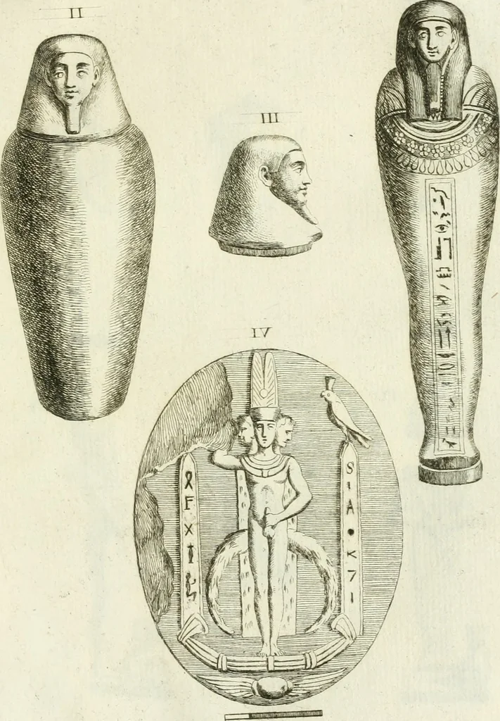 An illustration from Recueil d'antiquités egyptiennes, etrusques, grecques et romaines, 1756, leaf 444