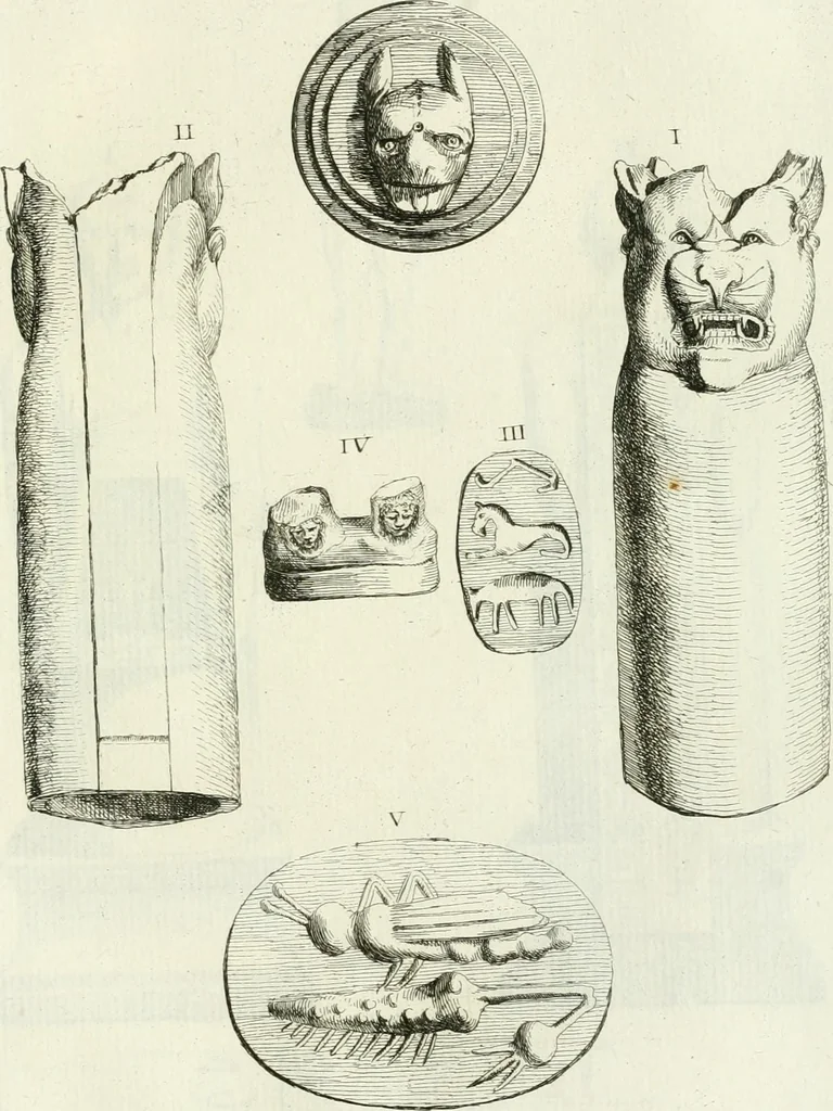An illustration from Recueil d'antiquités egyptiennes, etrusques, grecques et romaines, 1756, leaf 466