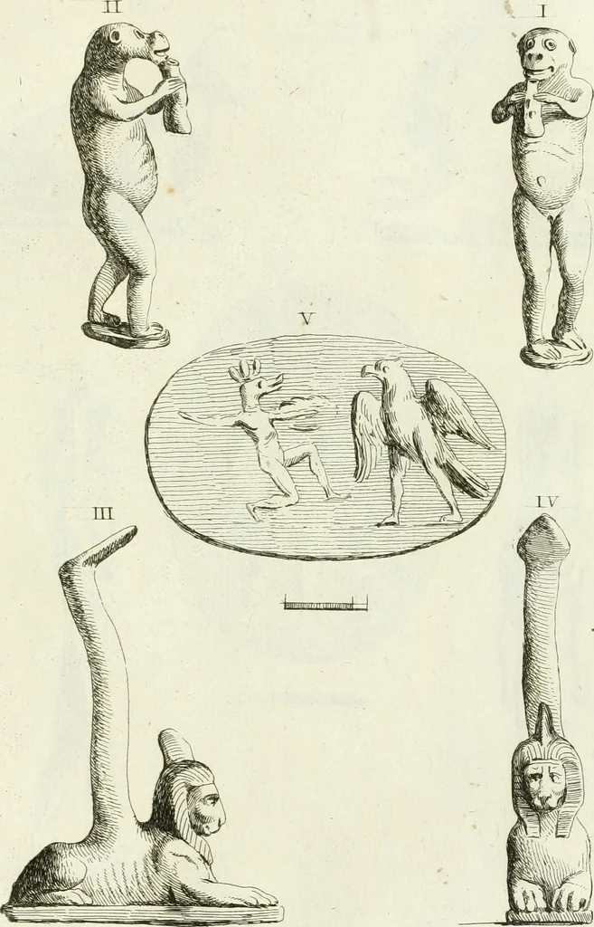 An illustration from Recueil d'antiquités egyptiennes, etrusques, grecques et romaines, 1756, leaf 474
