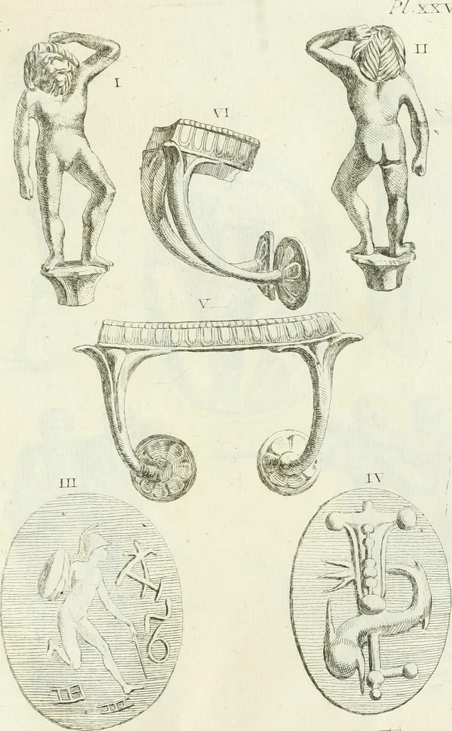 An illustration from Recueil d'antiquités egyptiennes, etrusques, grecques et romaines, 1756, leaf 492