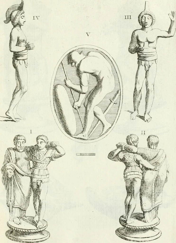 An illustration from Recueil d'antiquités egyptiennes, etrusques, grecques et romaines, 1756, leaf 494