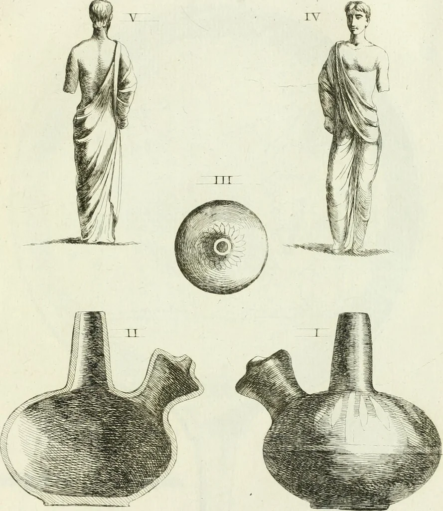 An illustration from Recueil d'antiquités egyptiennes, etrusques, grecques et romaines, 1756, leaf 504