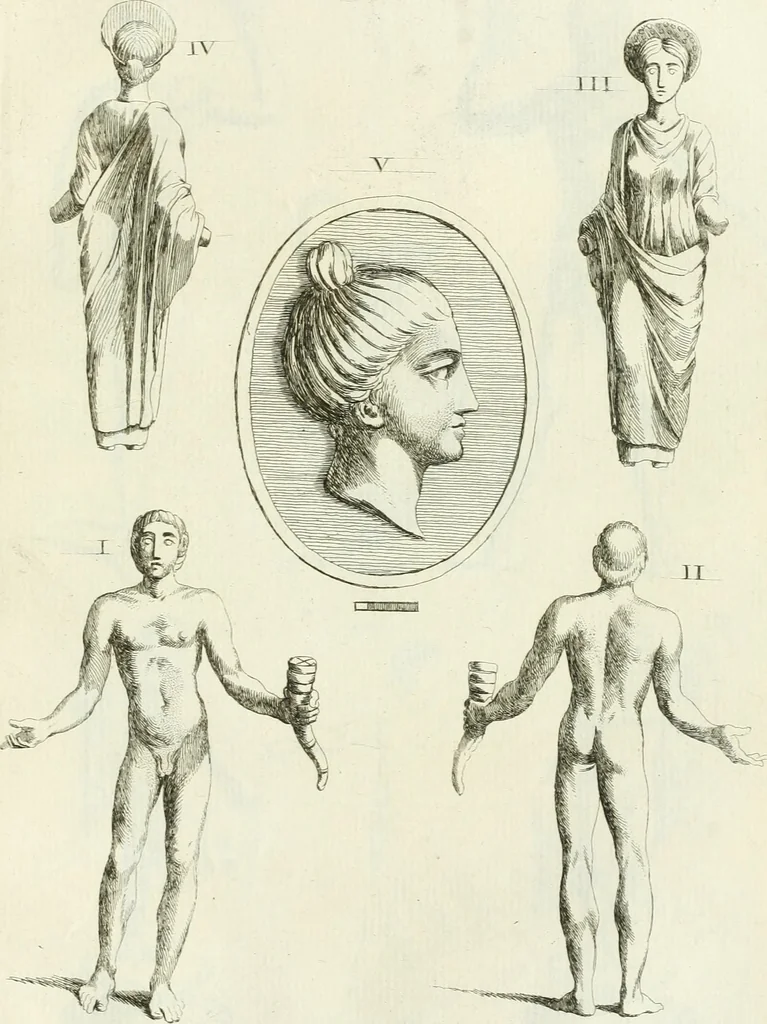 An illustration from Recueil d'antiquités egyptiennes, etrusques, grecques et romaines, 1756, leaf 508