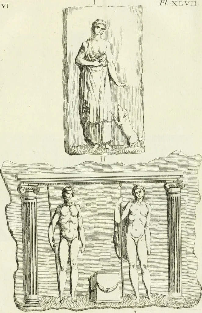 An illustration from Recueil d'antiquités egyptiennes, etrusques, grecques et romaines, 1756, leaf 536
