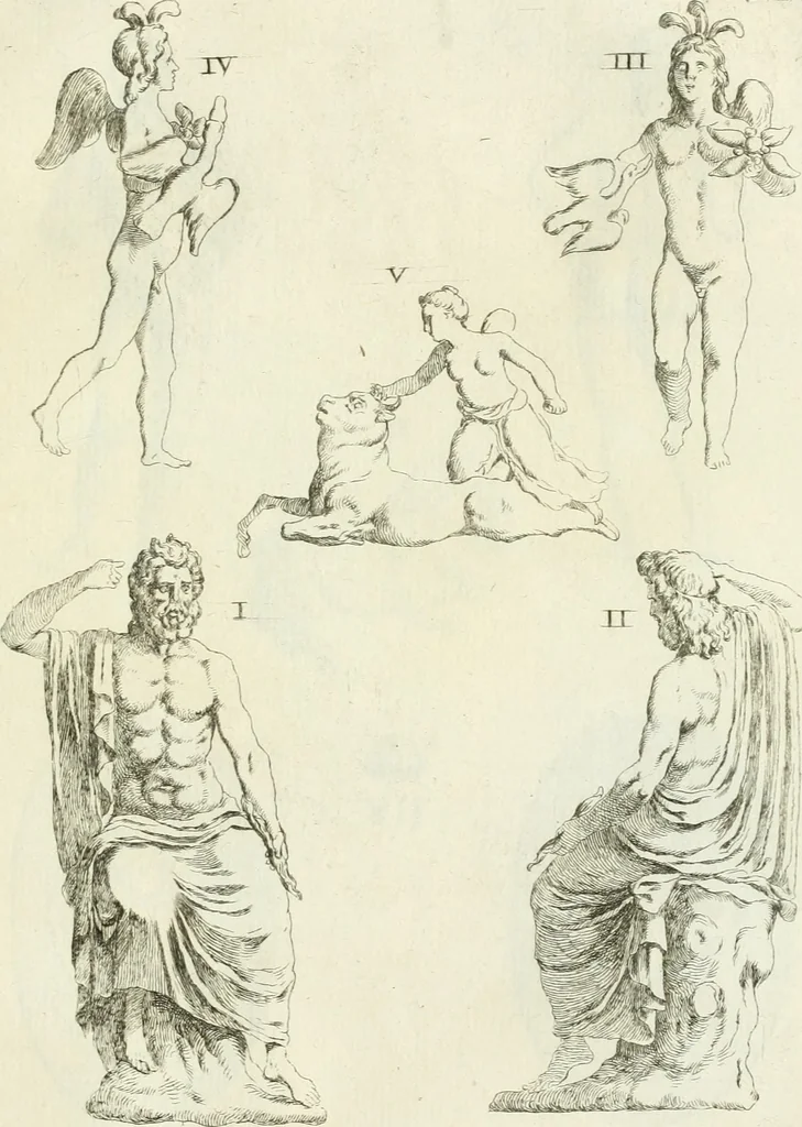 An illustration from Recueil d'antiquités egyptiennes, etrusques, grecques et romaines, 1756, leaf 578