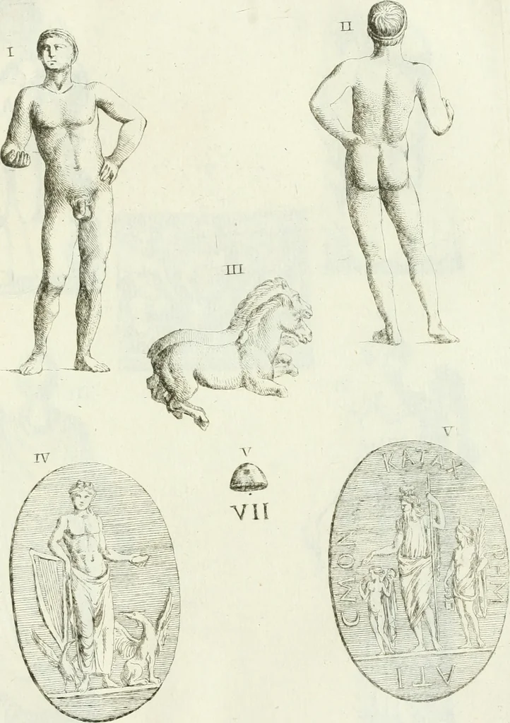 An illustration from Recueil d'antiquités egyptiennes, etrusques, grecques et romaines, 1756, leaf 580