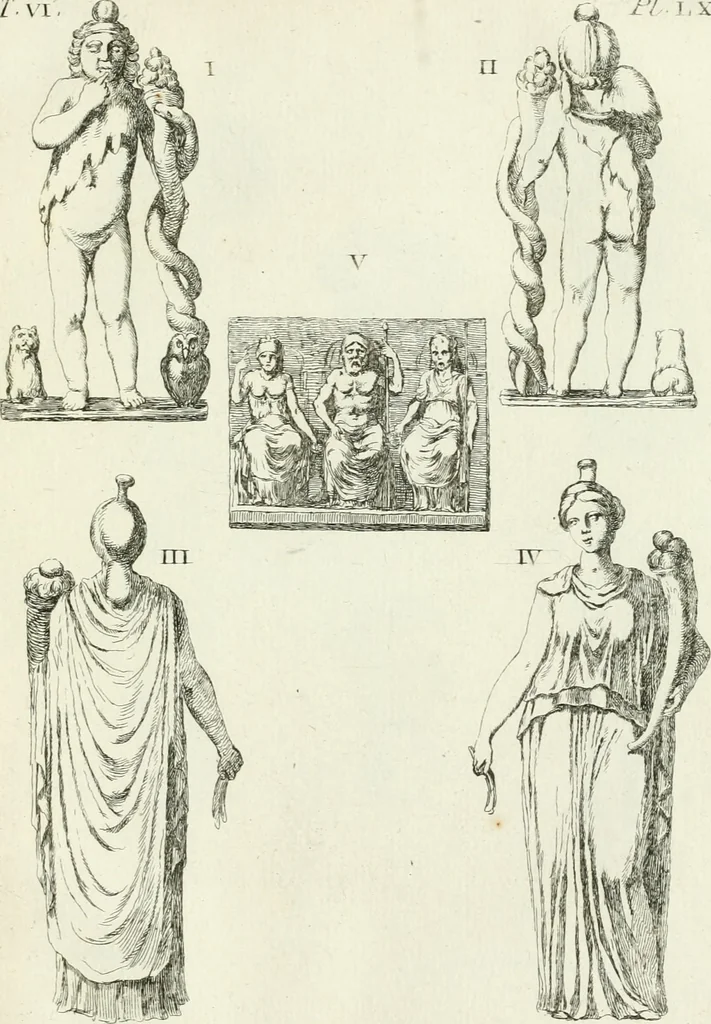 An illustration from Recueil d'antiquités egyptiennes, etrusques, grecques et romaines, 1756, leaf 582