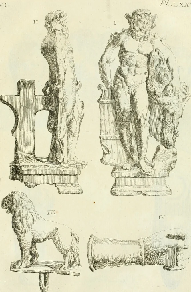 An illustration from Recueil d'antiquités egyptiennes, etrusques, grecques et romaines, 1756, leaf 596