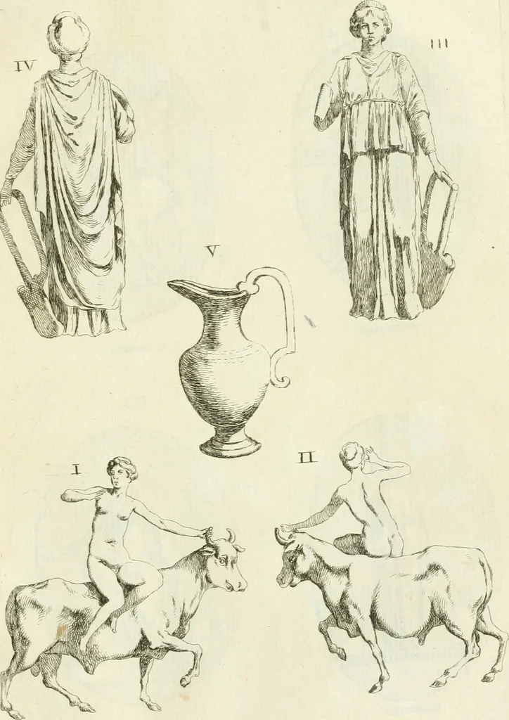 An illustration from Recueil d'antiquités egyptiennes, etrusques, grecques et romaines, 1756, leaf 602