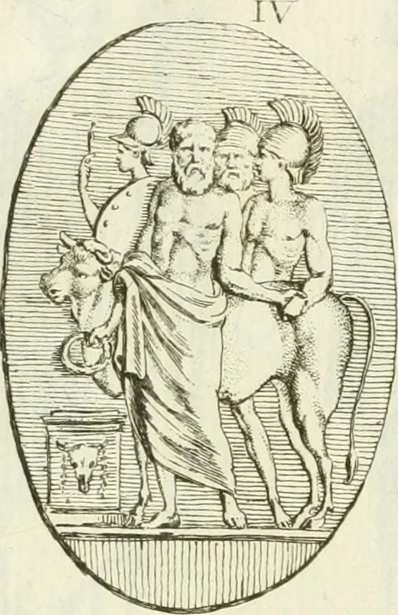An illustration from Recueil d'antiquités egyptiennes, etrusques, grecques et romaines, 1756, leaf 604