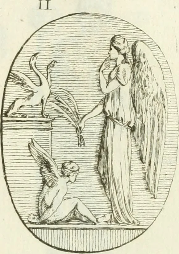 An illustration from Recueil d'antiquités egyptiennes, etrusques, grecques et romaines, 1756, leaf 604