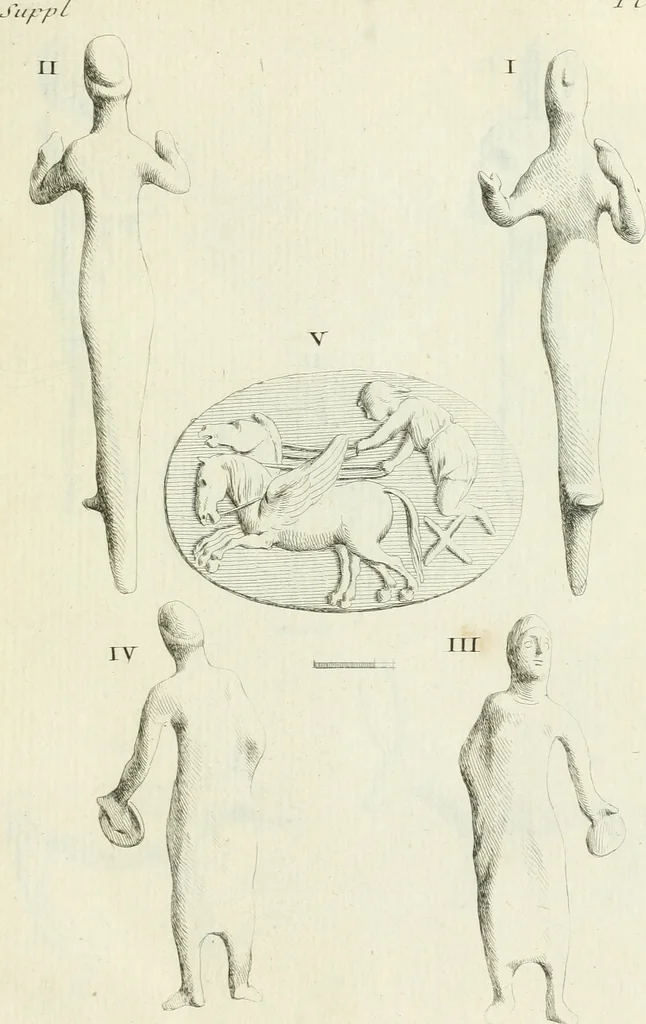 An illustration from Recueil d'antiquités egyptiennes, etrusques, grecques et romaines, 1756, leaf 400