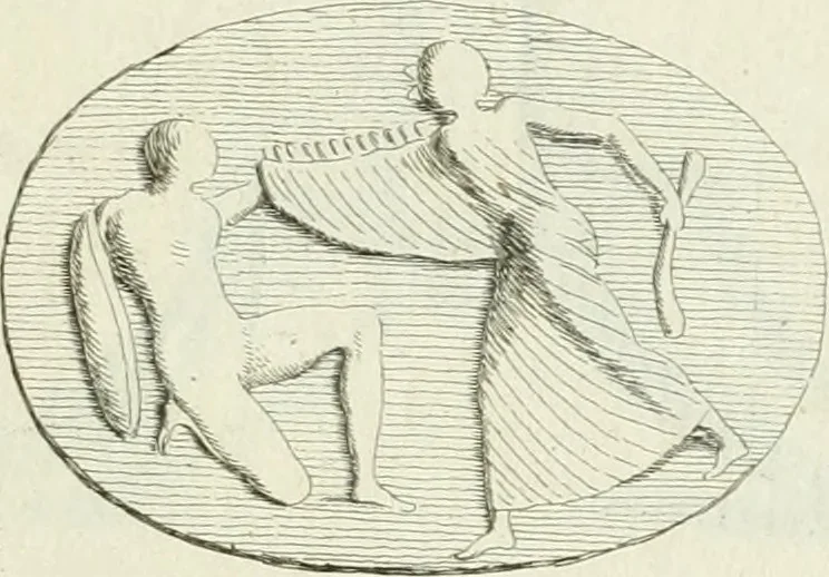 An illustration from Recueil d'antiquités egyptiennes, etrusques, grecques et romaines, 1756, leaf 402