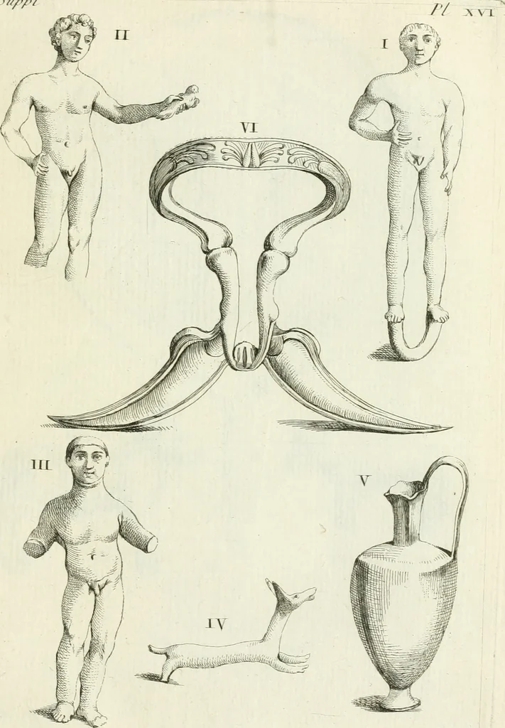 An illustration from Recueil d'antiquités egyptiennes, etrusques, grecques et romaines, 1756, leaf 404