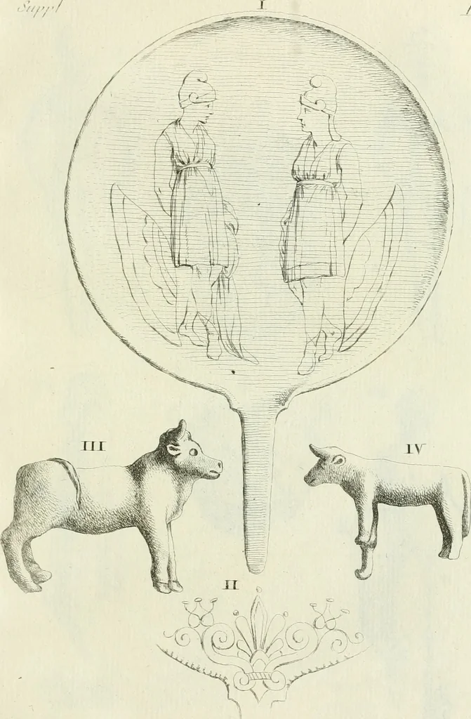 An illustration from Recueil d'antiquités egyptiennes, etrusques, grecques et romaines, 1756, leaf 406