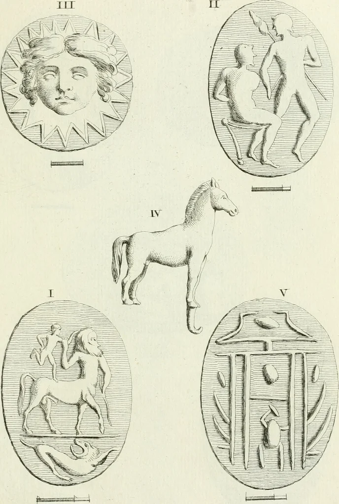 An illustration from Recueil d'antiquités egyptiennes, etrusques, grecques et romaines, 1756, leaf 412