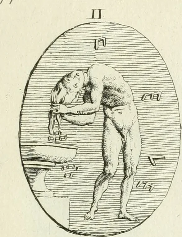 An illustration from Recueil d'antiquités egyptiennes, etrusques, grecques et romaines, 1756, leaf 418