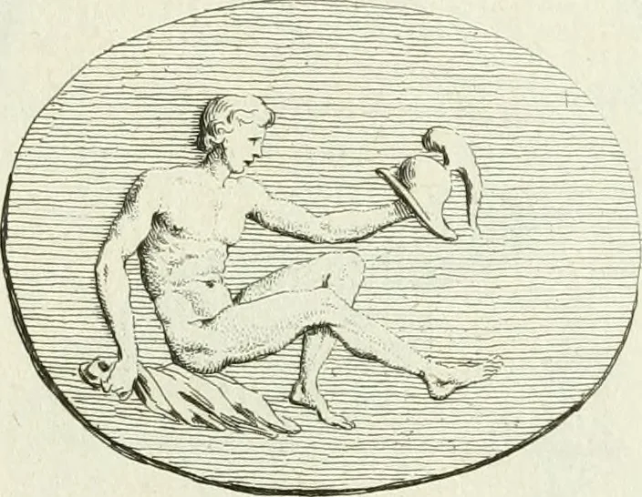 An illustration from Recueil d'antiquités egyptiennes, etrusques, grecques et romaines, 1756, leaf 418