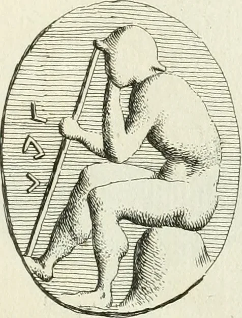 An illustration from Recueil d'antiquités egyptiennes, etrusques, grecques et romaines, 1756, leaf 418