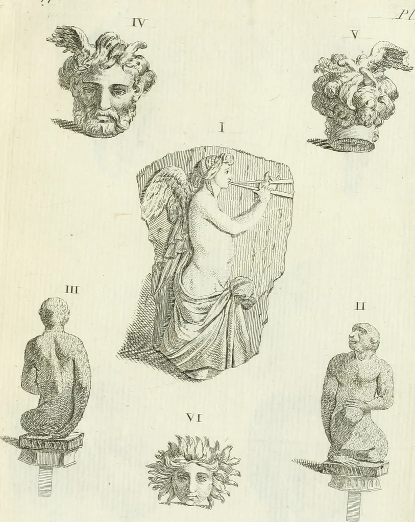 An illustration from Recueil d'antiquités egyptiennes, etrusques, grecques et romaines, 1756, leaf 472