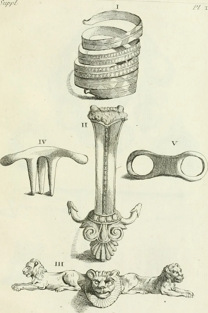 An illustration from Recueil d'antiquités egyptiennes, etrusques, grecques et romaines, 1756, leaf 494