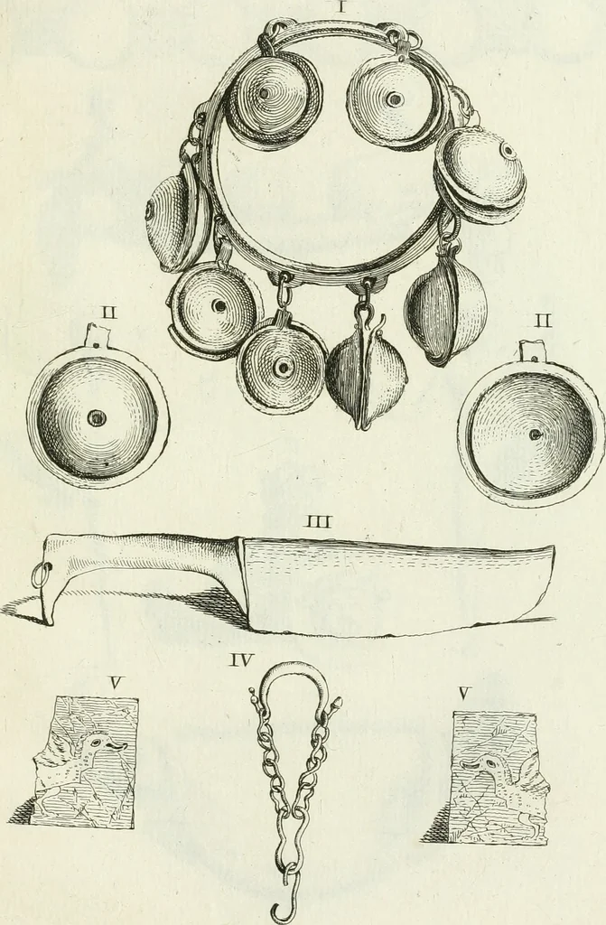 An illustration from Recueil d'antiquités egyptiennes, etrusques, grecques et romaines, 1756, leaf 496