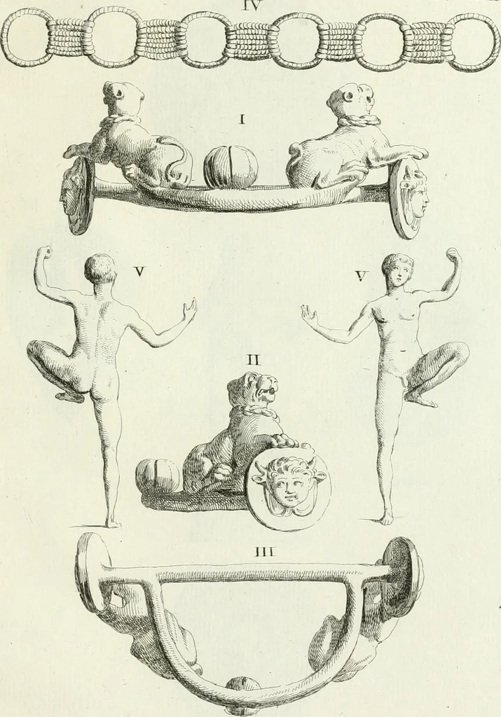 An illustration from Recueil d'antiquités egyptiennes, etrusques, grecques et romaines, 1756, leaf 498