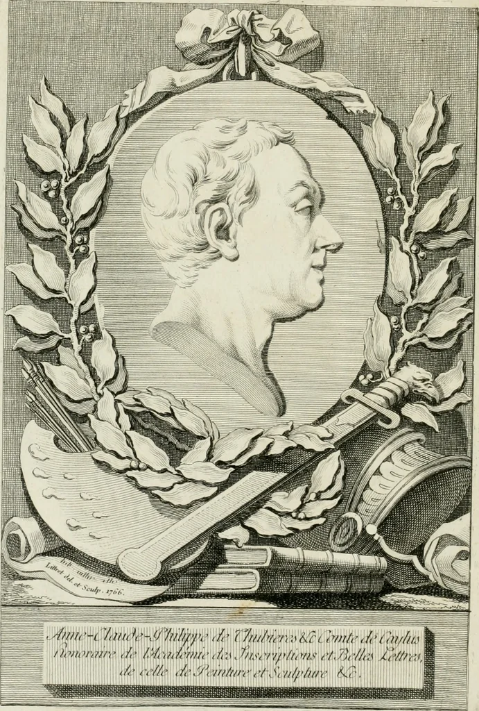 An illustration from Recueil d'antiquités egyptiennes, etrusques, grecques et romaines, 1756, leaf 5