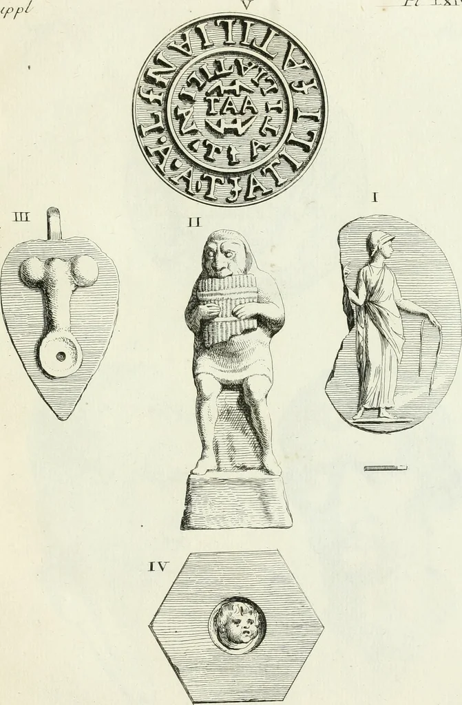 An illustration from Recueil d'antiquités egyptiennes, etrusques, grecques et romaines, 1756, leaf 500