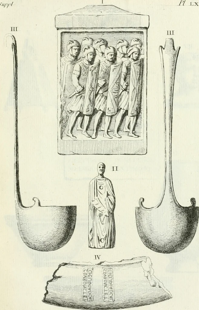 An illustration from Recueil d'antiquités egyptiennes, etrusques, grecques et romaines, 1756, leaf 520