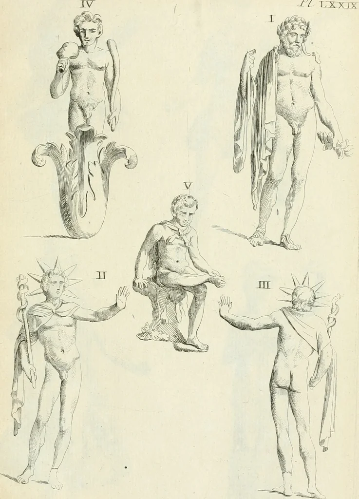An illustration from Recueil d'antiquités egyptiennes, etrusques, grecques et romaines, 1756, leaf 530