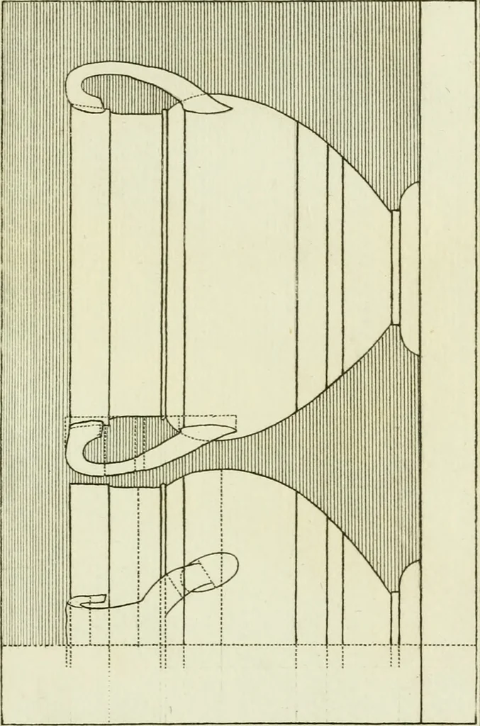 An illustration from Antiquités étrusques, grecques et romaines : ou les beaux vases étrusques, grecs et romains, et les peintures rendues avec les couleurs qui leur sont propres, 1787, leaf 120