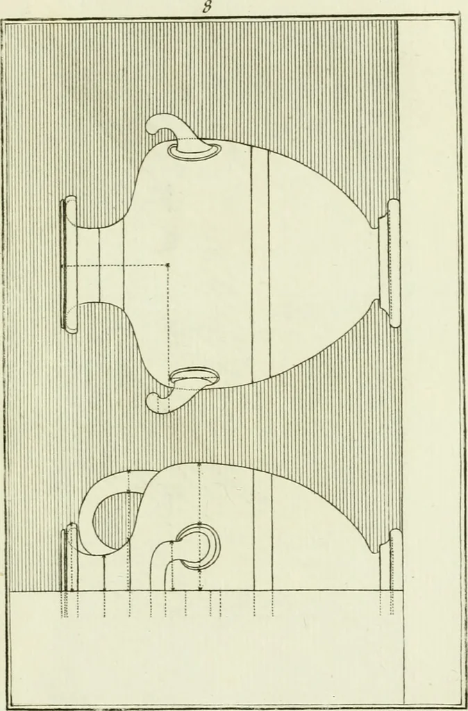 An illustration from Antiquités étrusques, grecques et romaines : ou les beaux vases étrusques, grecs et romains, et les peintures rendues avec les couleurs qui leur sont propres, 1787, leaf 132